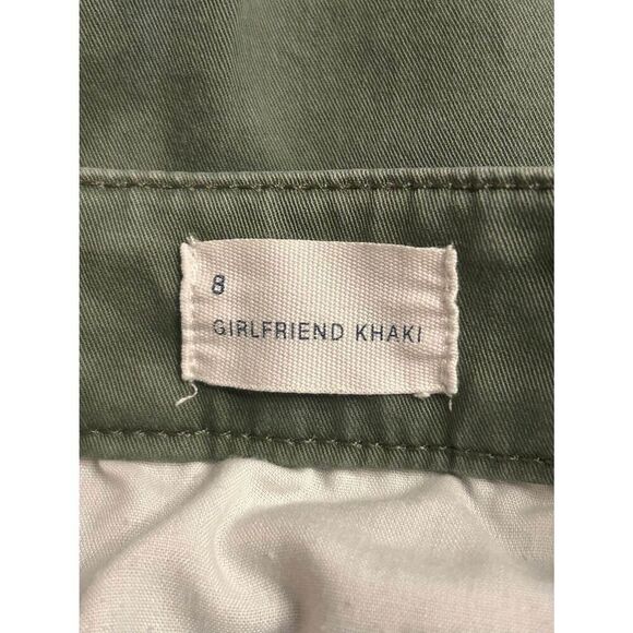 Gap Womens Girlfriend Khaki Cropped Pants Green Pockets Size 8 (5308) - Picture 7 of 8